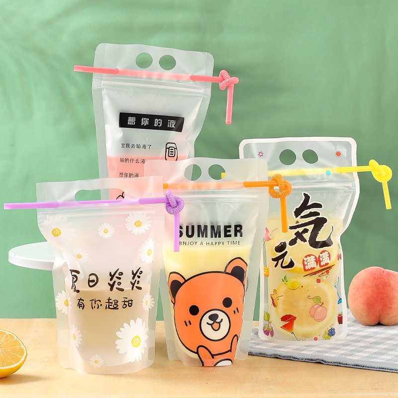 Zipper bag for milk tea